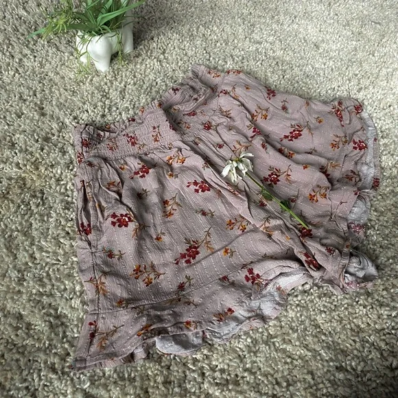American eagle pink floral pattern high waisted stretchy  vintage style … - Picture 2 of 4